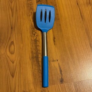 Vibrant Blue Slotted Silicone Spatula